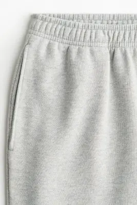 Pantalon jogger en coton - Gris clair chiné — photo 4