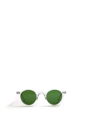 Lunettes de soleil HERI monture biseau crystal verres minéraux verts NEUVES Prix boutique 350€ — photo 1
