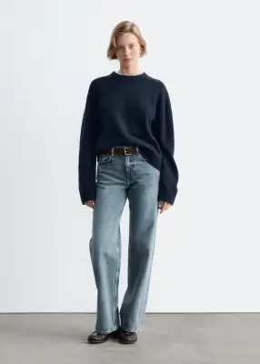Pull en maille - Bleu foncé — photo 1