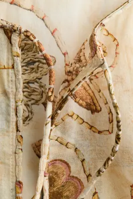Blouse à nouer avec imprimé fleuri - Crème/fleuri — photo 3