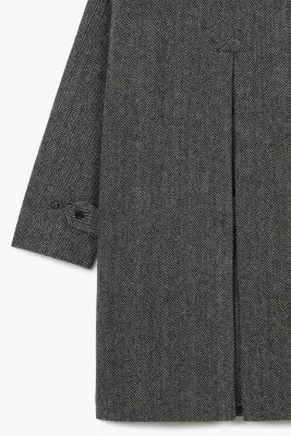 Manteau Balmacaan en laine - Chevron — photo 5