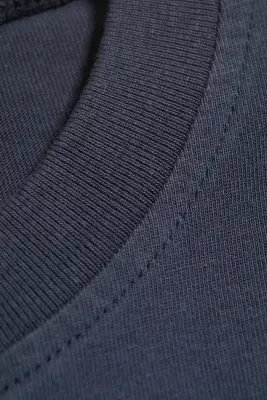 T-shirt à manches longues oversize - Bleu foncé — photo 3
