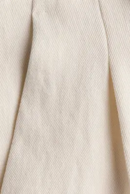 Pantalon 7/8 en twill - Crème — photo 3