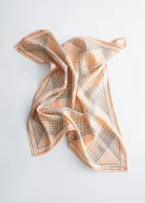 Foulard en soie imprimée - Abricot — photo 1