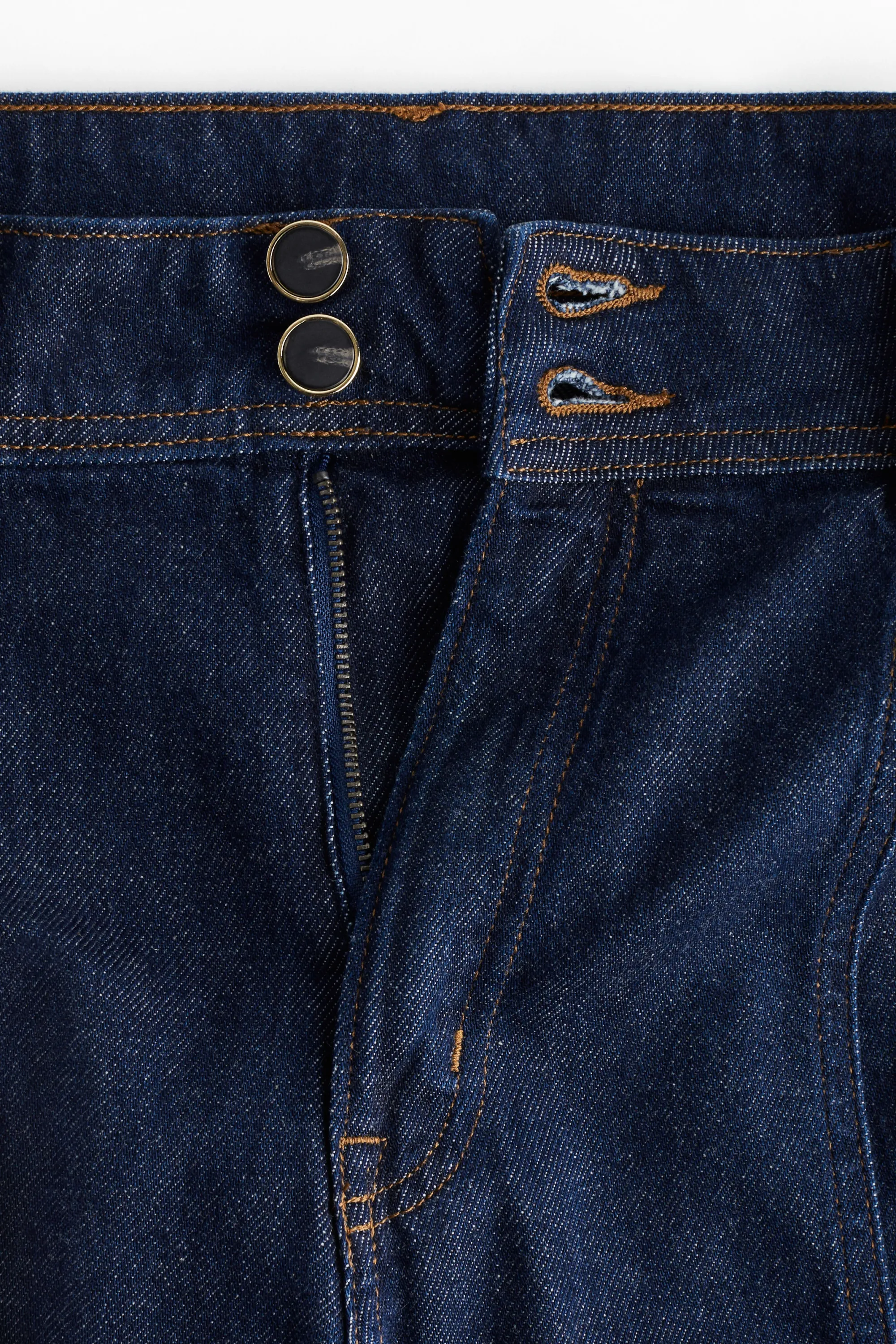 Wide High Jeans - Bleu denim foncé