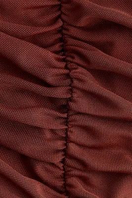 Body string froncé avec dos nu - Brun rouille — photo 2