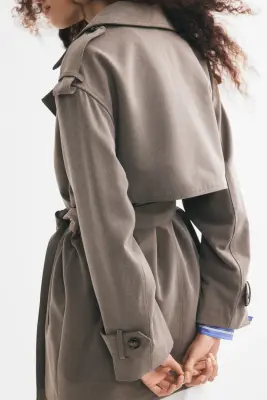 Trench-coat court - Taupe — photo 3