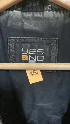Veste en cuir noir Yes or No — photo 2