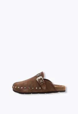 Sabot en cuir clouté Femme — photo 4