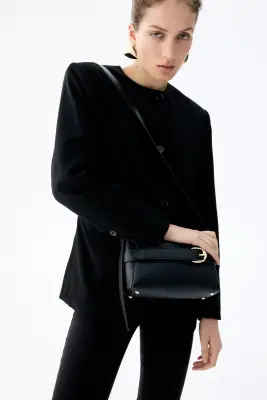 Sac crossbody avec bride - Noir — photo 2