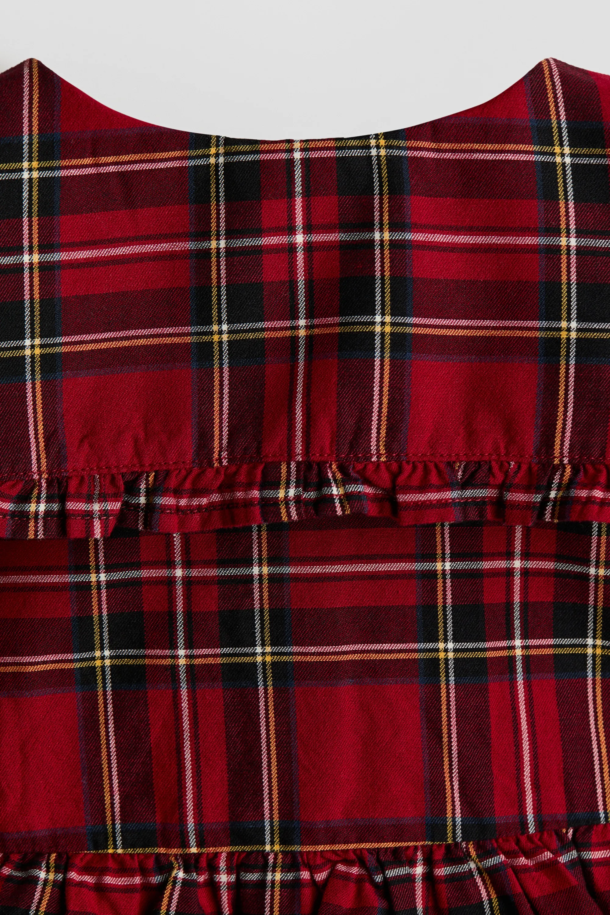 Robe chemise - Rouge/carreaux
