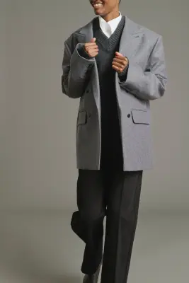 VESTE HELGA GRIS CHINÉ — photo 5