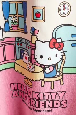 Sweat imprimé avec intérieur brossé - Rose/Hello Kitty — photo 3