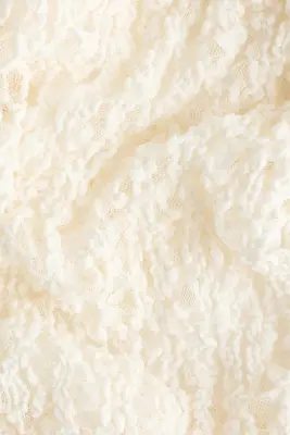Robe volantée façon dentelle - Crème — photo 5