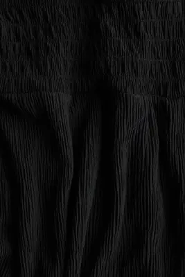 Pantalon froissé à effet croisé - Noir — photo 5