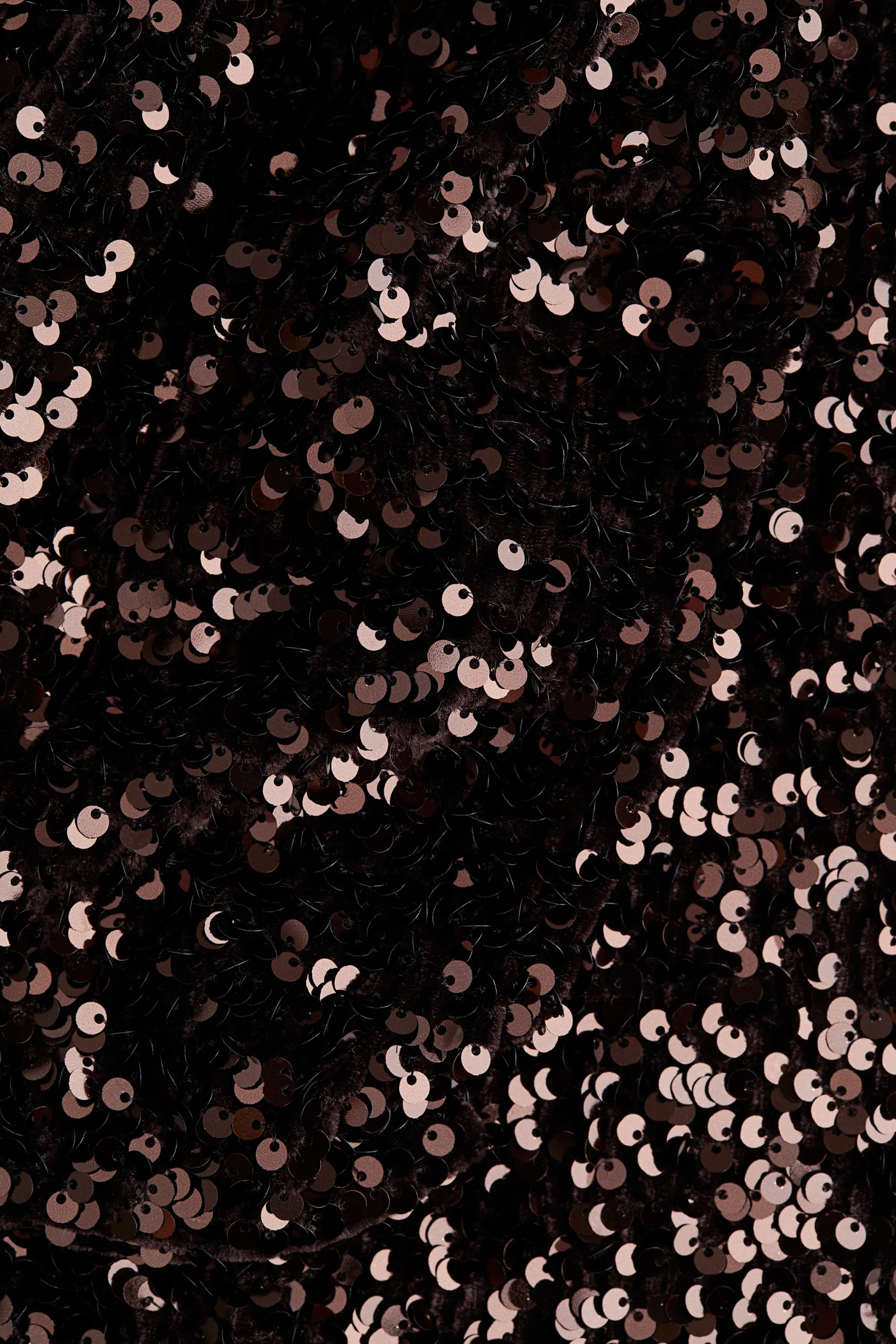 Robe à sequins avec nœud - Marron foncé