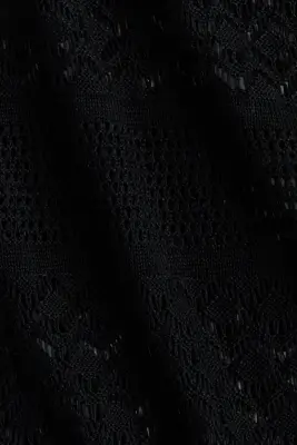 Robe maxi en maille pointelle - Noir — photo 4