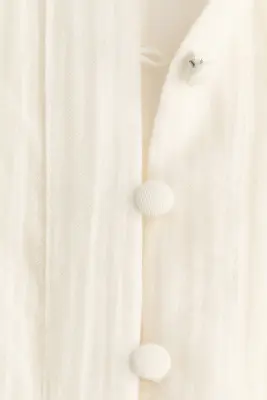 Blouse à manches ballon - Crème — photo 3