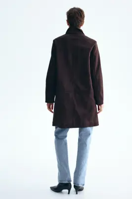 Knee-length coat - Marron foncé — photo 4