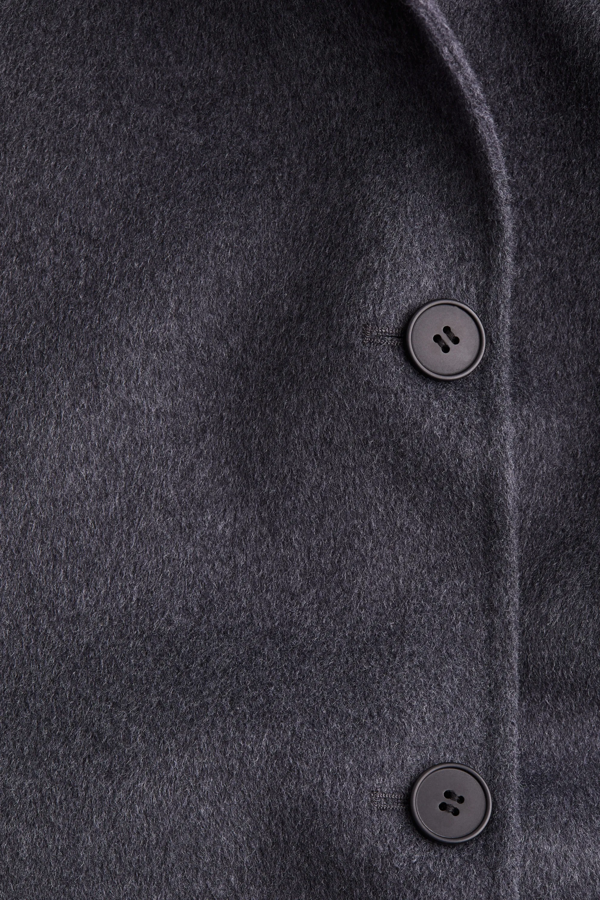 Veste faite main en laine mélangée - Gris foncé