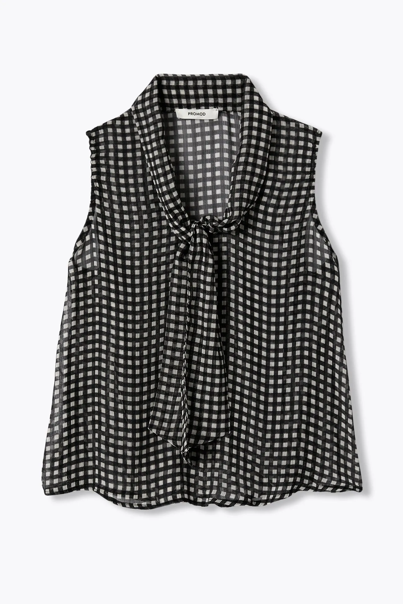 Blouse lavallière sans manches