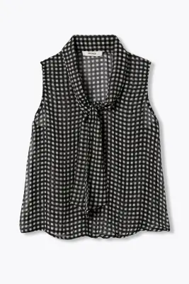 Blouse lavallière sans manches — photo 1