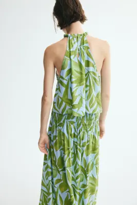 Top en maille texturée - Vert/feuilles — photo 2