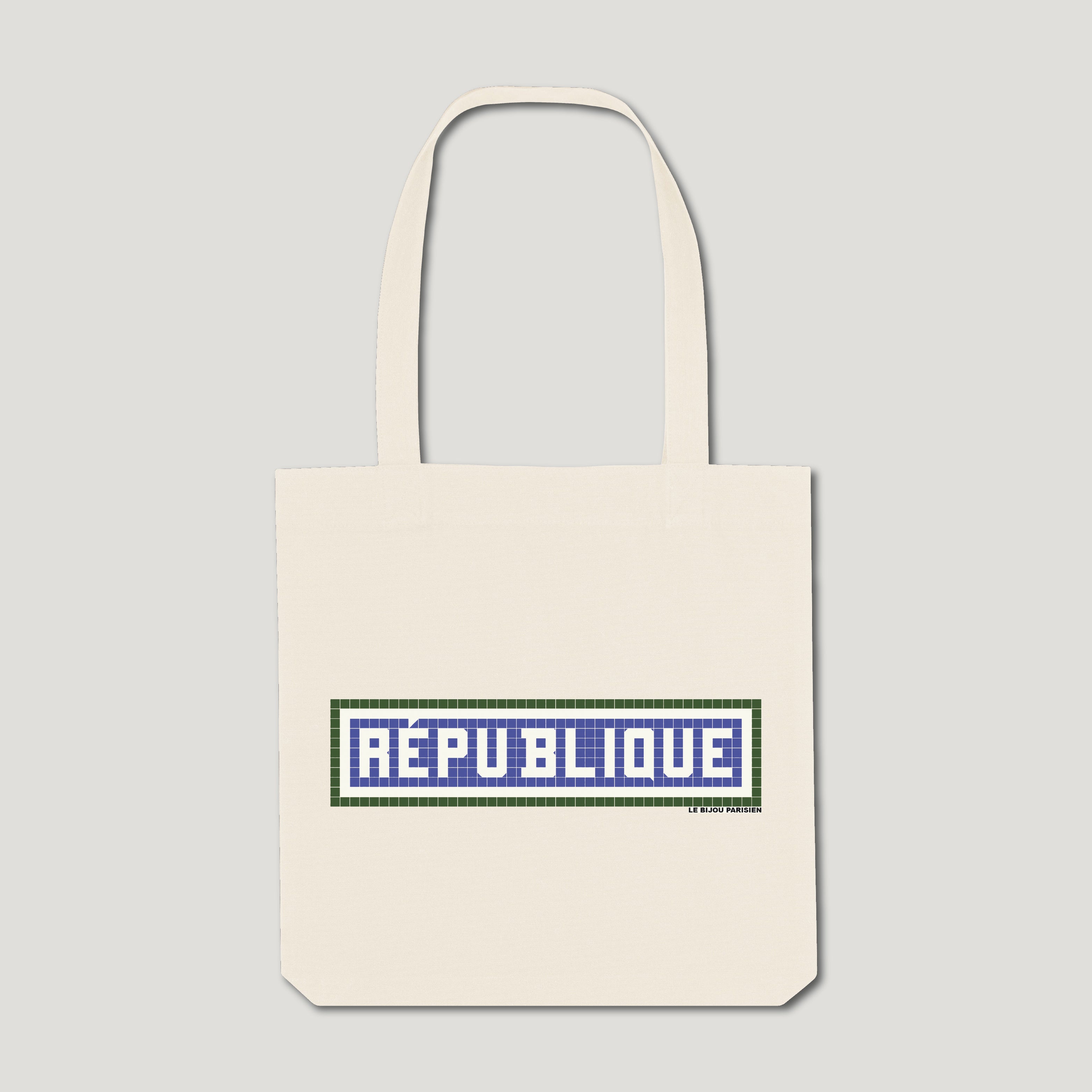 TOTE BAG IMPRIMÉ - RÉPUBLIQUE - ÉCRU