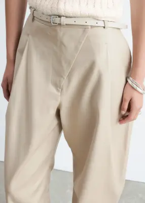 Pantalon barrel - Beige clair — photo 5