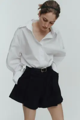 Short à plis - Noir — photo 1