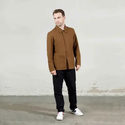 Veste de travail authentique coton bio 1G/5C - Chameau — photo 2