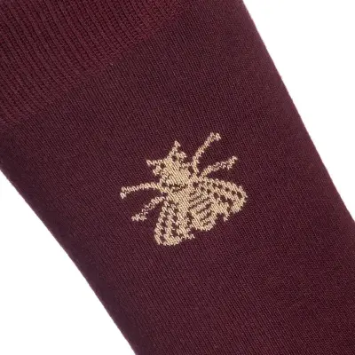 Mi chaussettes jersey L'Abeille Bordeaux — photo 4