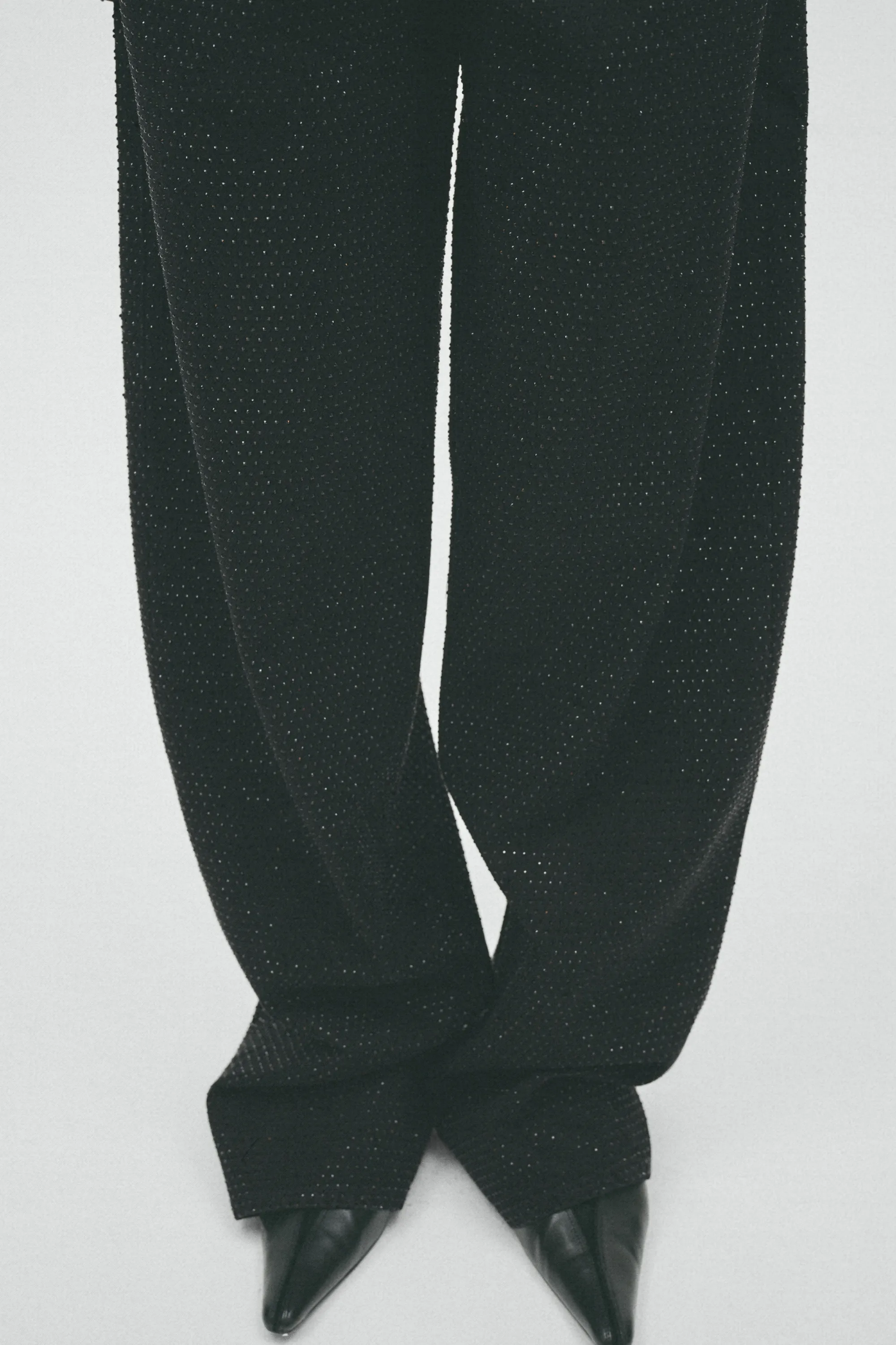Jean ornementé avec jambes barrel - Noir