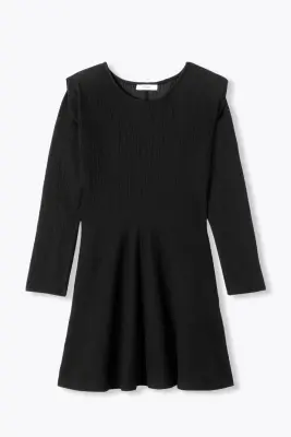 Robe courte épaulée en jersey