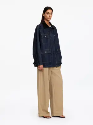 Veste en jean oversize - Bleu foncé — photo 2