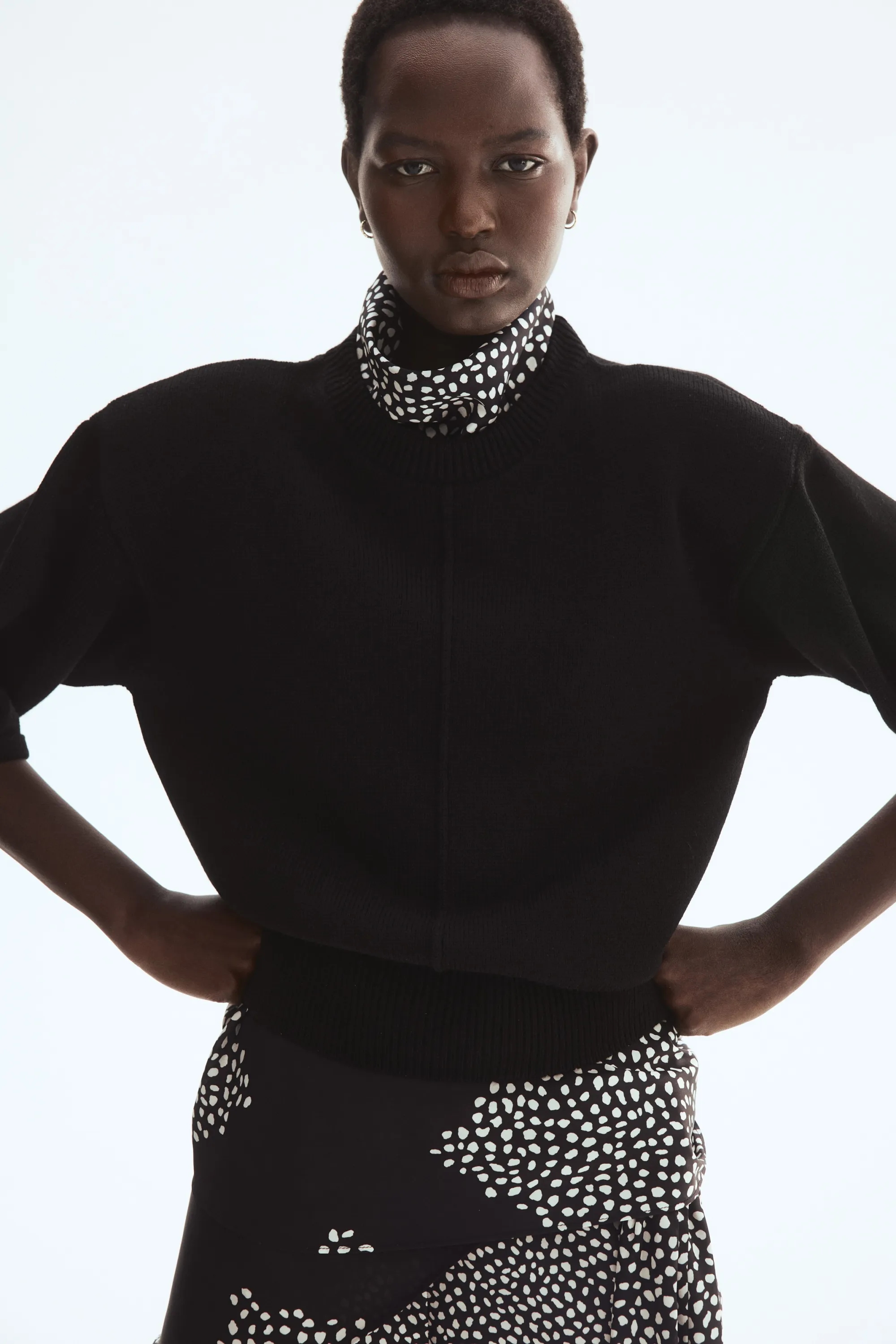 Top en maille - Noir