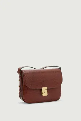 SAC BELLISSIMA MINI COGNAC LÉZARD — photo 4