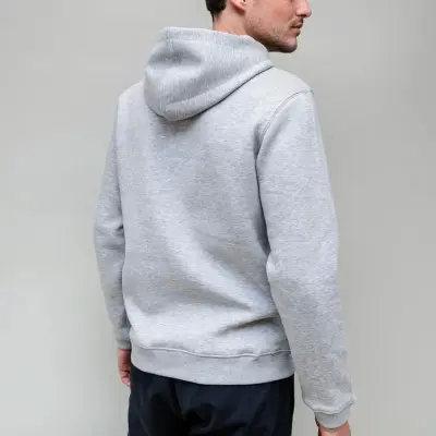 Sweat homme à capuche Henri gris chiné — photo 2