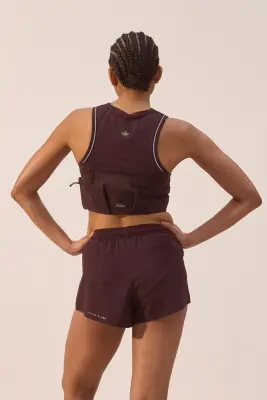 Short de running court - Prune foncé/soleil — photo 2