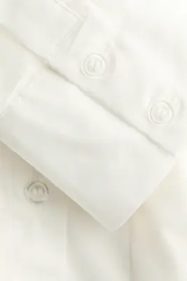 Chemise péplum en coton - Blanc — photo 4