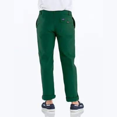 Pornichet, Le vrai pantalon du marin breton en coton bio - Toile Verte — photo 2