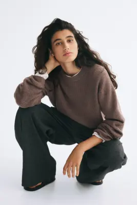 Pull - Taupe foncé — photo 2