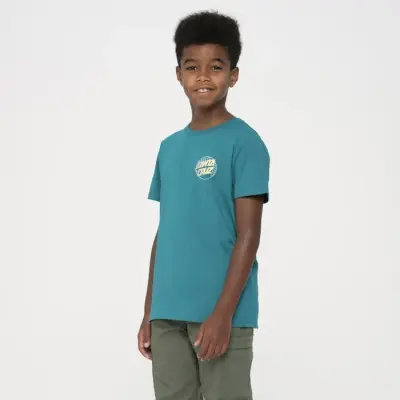 tee shirt santa cruz youth grid delta dot – verdigris — photo 1