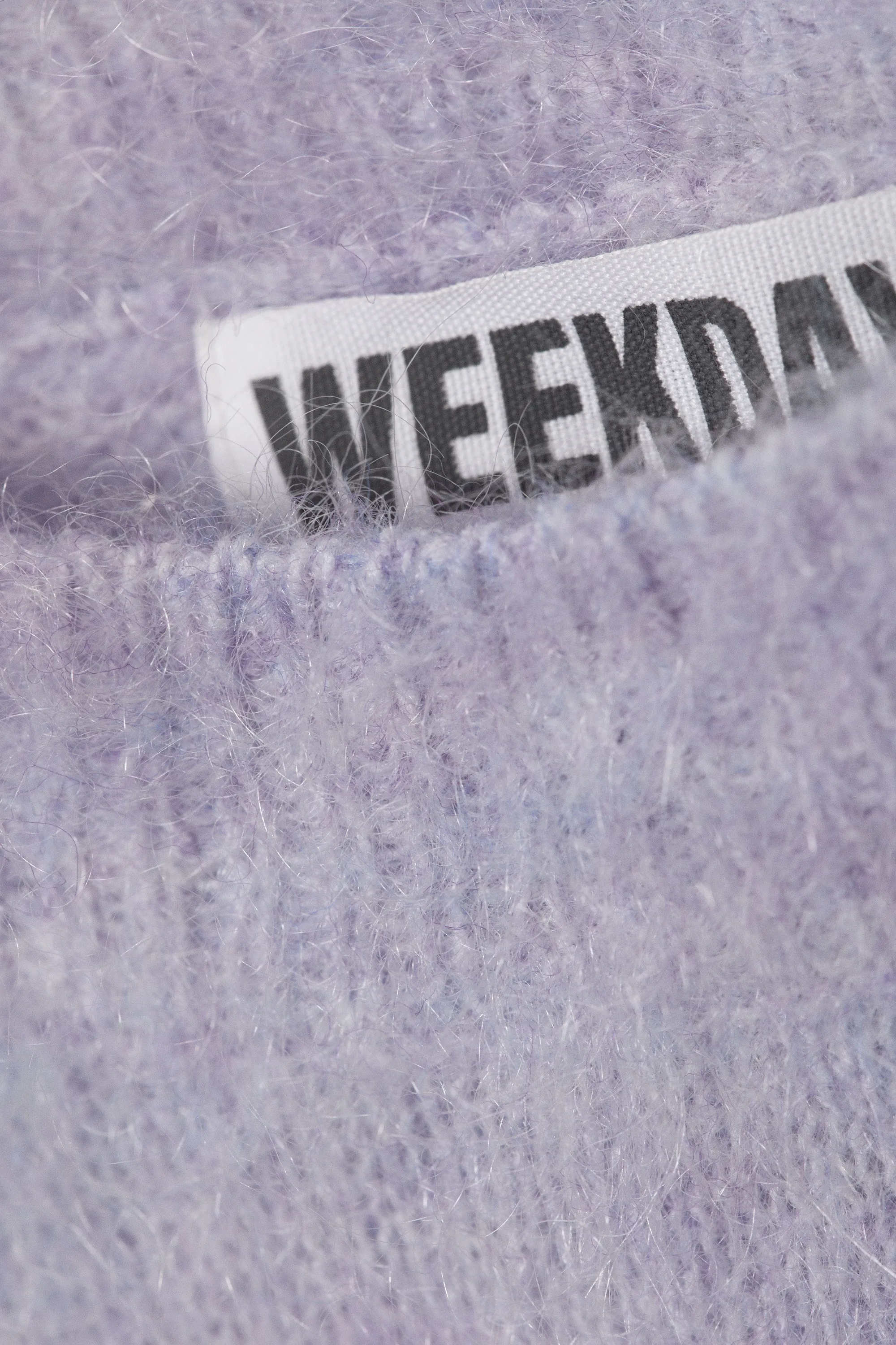 Pull oversize en maille de mohair mélangé - Mélange violet clair