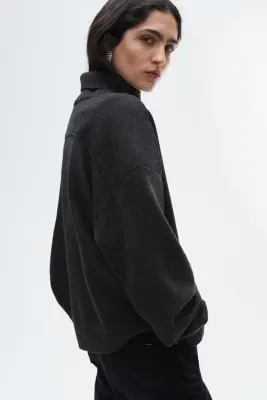 Pull col roulé en cachemire mélangé - Noir — photo 3