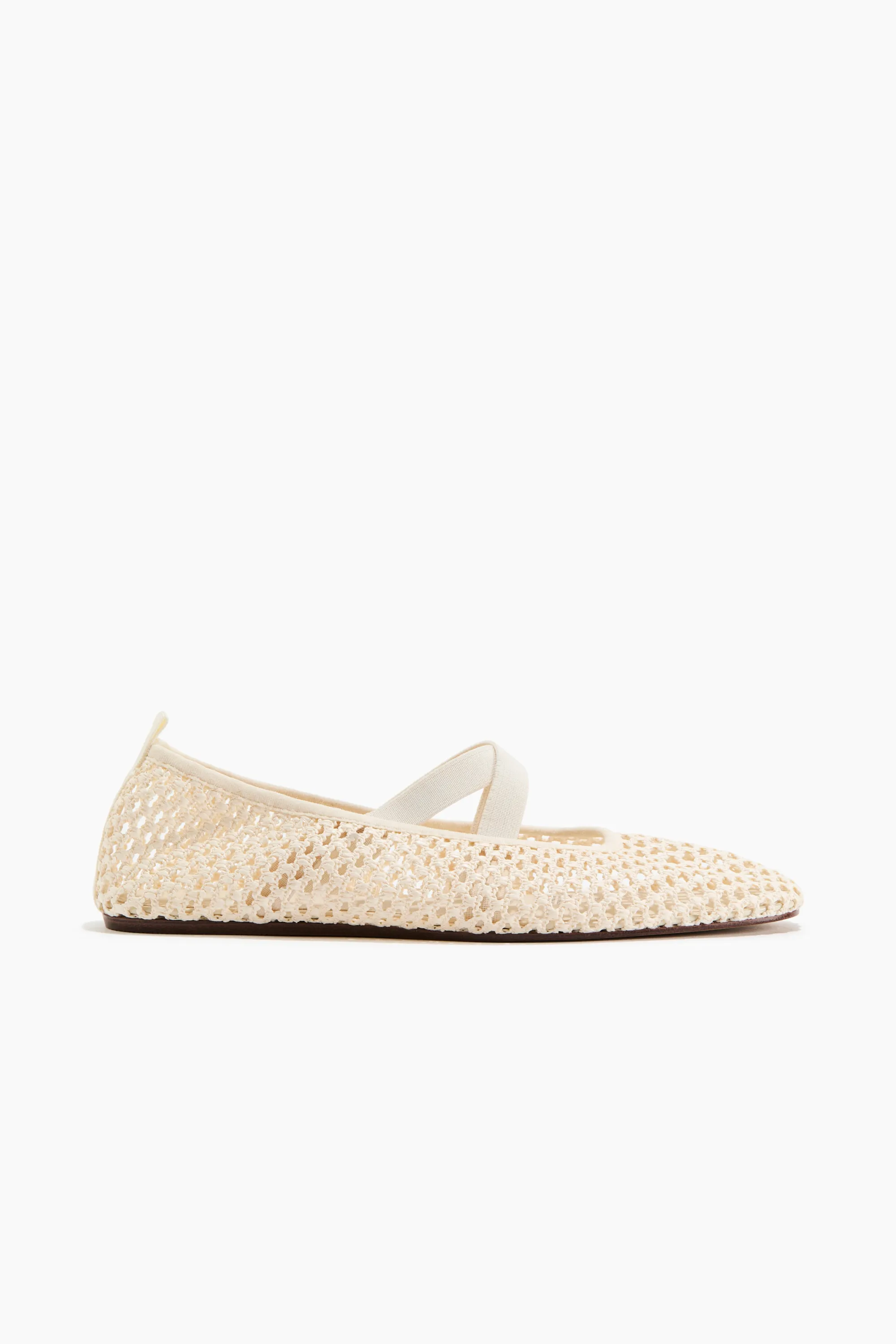 Ballerines tressées - Beige clair