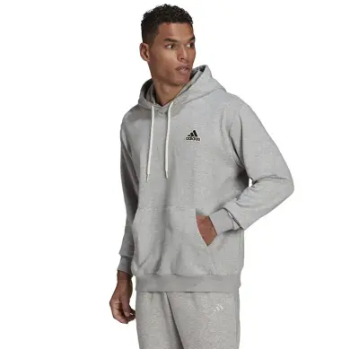ADIDAS SWEAT CAPUCHE Gris — photo 3