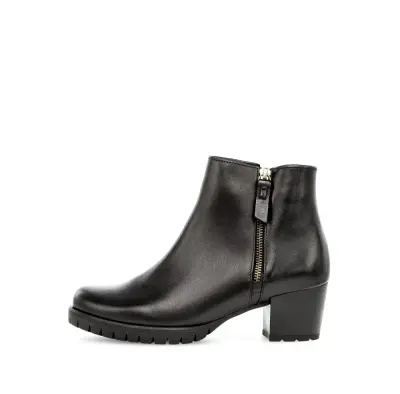 Bottines Gabor 76.653.51 Noires - Cuir Lacets Zip Grande Pointure Femme — photo 2