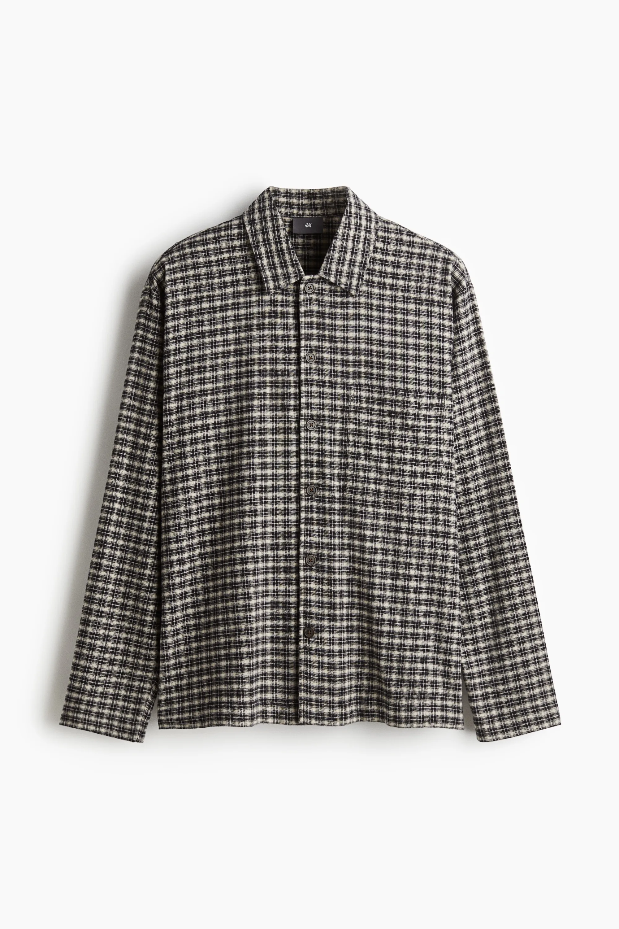 Chemise et pantalon de pyjama en flanelle - Bleu foncé/carreaux