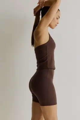 Débardeur de sport dos nu SoftMove™ - Moka chocolat — photo 4